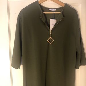 Zara Tortoise Shell ZIP Tunic